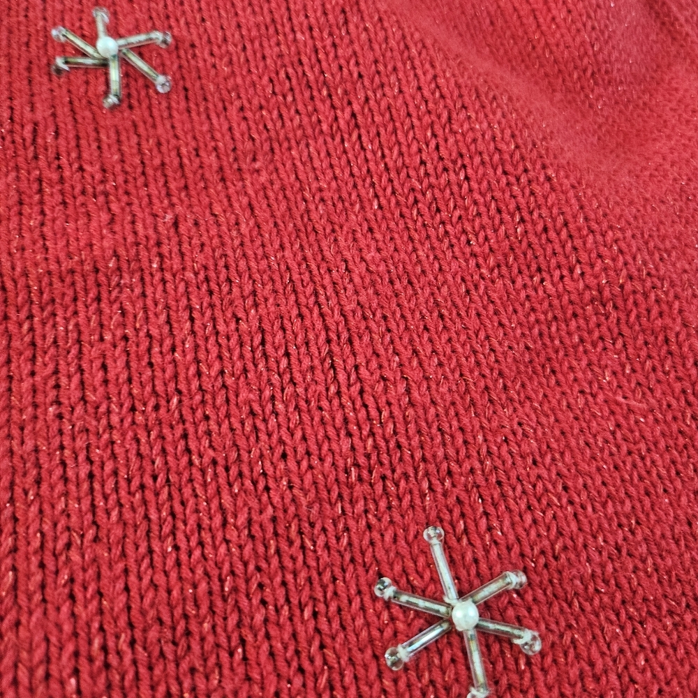 2001 Vintage Susan Bristol Hand Embroidered Ugly Christmas Sweater Cardigan VTG - Picture 14 of 16
